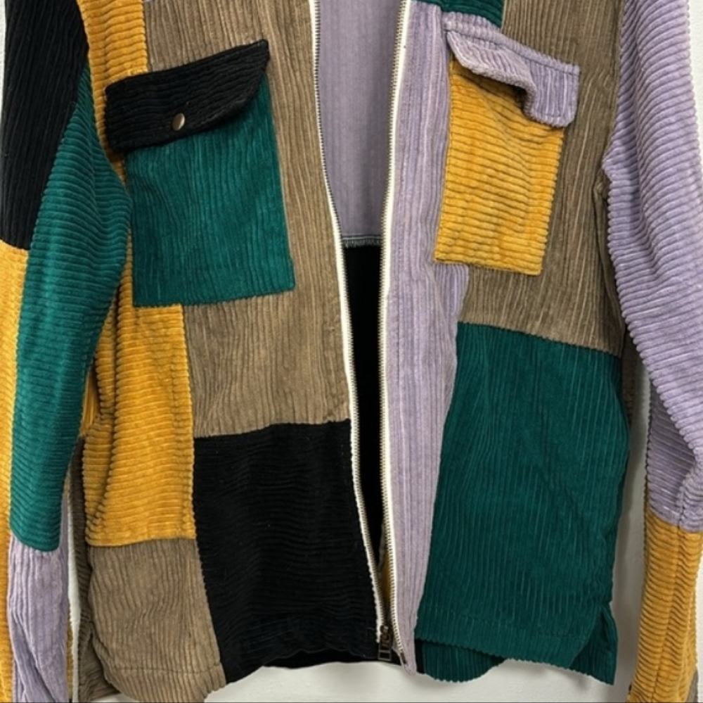 Urban Outfitters Patchwork Corduroy Jacket Size Medium Hipster - Picture 4 of 16